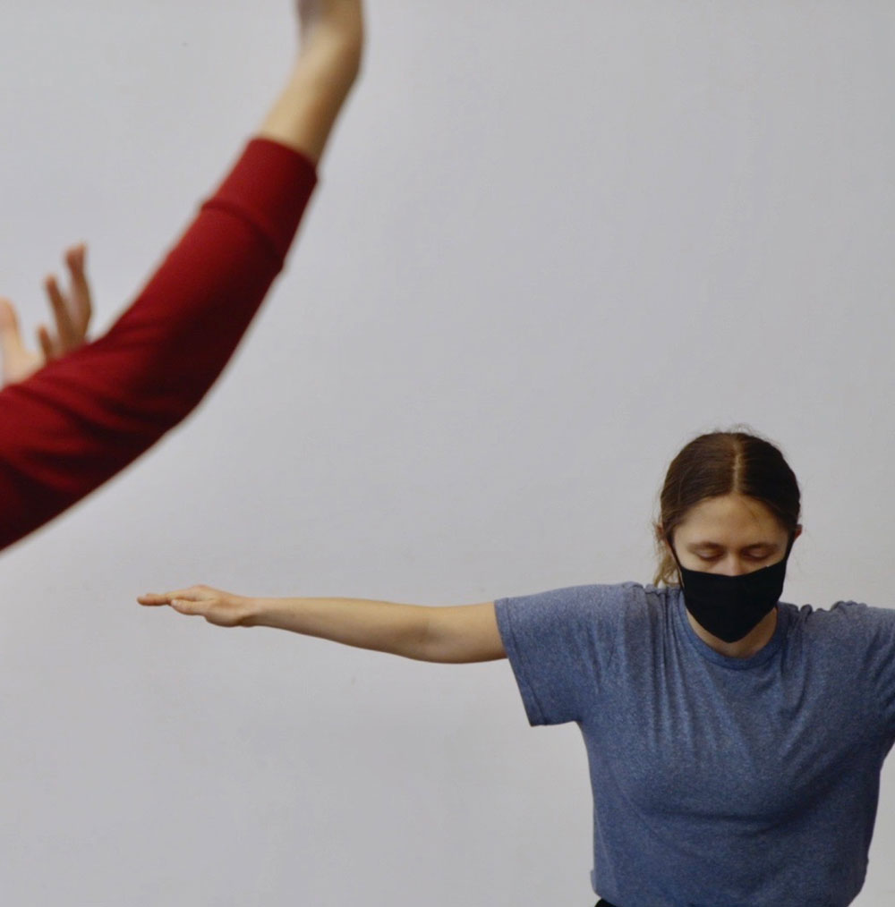 Dance artist Sophie Mueller-Langer rehearses