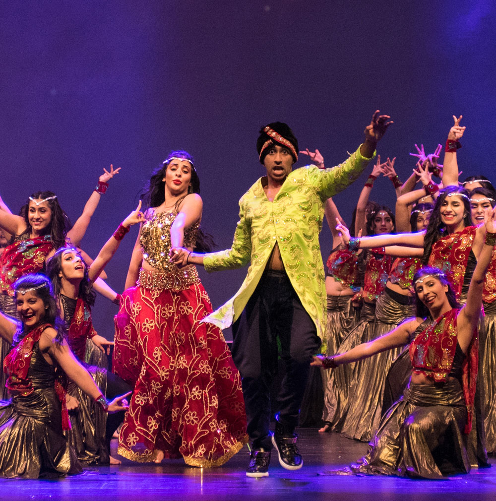 Dance artists from Shiamak's Bollywood Jazz perform