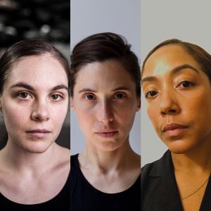 collage of headshots of dance artists Rebecca Margolick, Vanessa Goodman and Livona Ellis