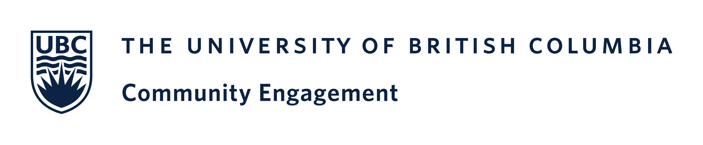 Logo for the University of British Columbia, Community Engagement